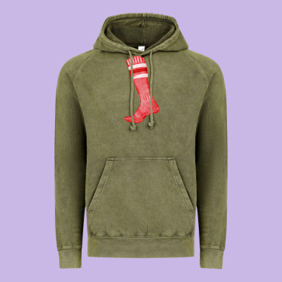 Red Sock Fa Element Vintage Hoodie Designed By Fadigitalartstudio