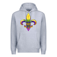 Heather Grey mardi gras Premium Hoodie - RanaPortraitStore