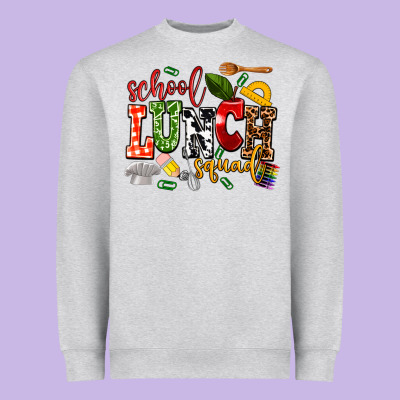 School Lunch Squad Heavyweight Sweatshirt Designed By Adodesignshop