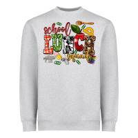 Heather Grey school lunch squad Heavyweight Sweatshirt - AdoDesignShop