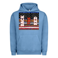 Pigment Pebble Blue America back the red Urban Hoodie - TumblerDesignByShophia