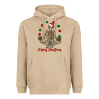 Mushroom Merry Christmas skeleton Heavyweight Hoodie - NancyCooperArtShop