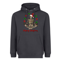 Smoke Merry Christmas skeleton Heavyweight Hoodie - NancyCooperArtShop