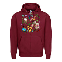 Burgundy teacher tools Zipper Hoodie - MaliasSmallBusiness