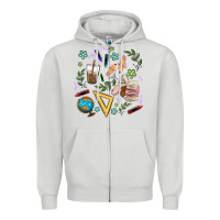 Dove Grey teacher tools Zipper Hoodie - MaliasSmallBusiness