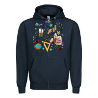 Navy teacher tools Zipper Hoodie - MaliasSmallBusiness