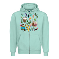 Seafoam teacher tools Zipper Hoodie - MaliasSmallBusiness