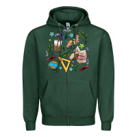 Sports Green teacher tools Zipper Hoodie - MaliasSmallBusiness
