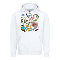 White teacher tools Zipper Hoodie - MaliasSmallBusiness