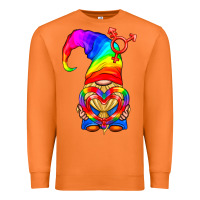 Carrot LGBTQ+ Pride Gnome With Heart Balloon Premium Sweatshirt - BundleAndBundleShop