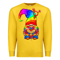 Lemon LGBTQ+ Pride Gnome With Heart Balloon Premium Sweatshirt - BundleAndBundleShop