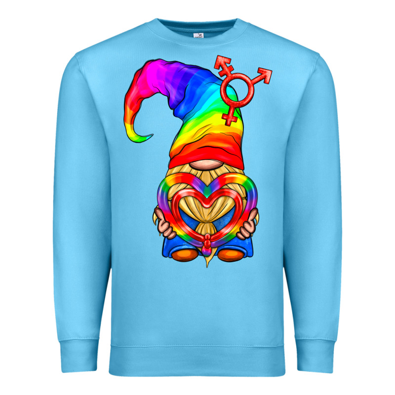 Lgbtq+ Pride Gnome With Heart Balloon Premium Sweatshirt by BundleAndBundleShop | Teevron