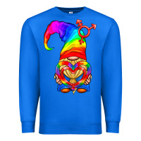 True Royal LGBTQ+ Pride Gnome With Heart Balloon Premium Sweatshirt - BundleAndBundleShop