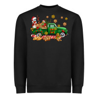 Black santa fuel   cookies truck Heavyweight Sweatshirt - AdoDesignShop