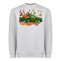 Heather Grey santa fuel   cookies truck Heavyweight Sweatshirt - AdoDesignShop