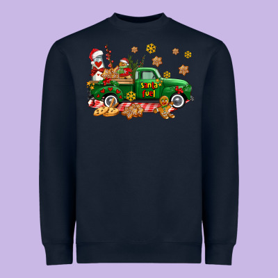 Santa Fuel   Cookies Truck Heavyweight Sweatshirt Designed By Adodesignshop