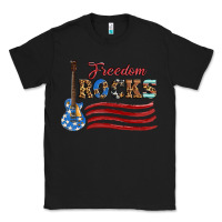 Black freedom rocks with guitar Classic Tee - Artiststas