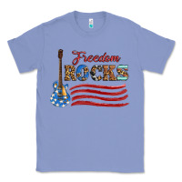 Colony Blue freedom rocks with guitar Classic Tee - Artiststas