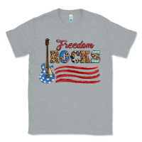 Heather Grey freedom rocks with guitar Classic Tee - Artiststas
