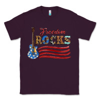 Plum freedom rocks with guitar Classic Tee - Artiststas