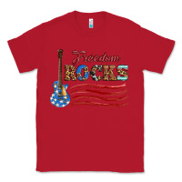 Red freedom rocks with guitar Classic Tee - Artiststas