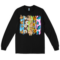 Black easter bunny butterfly daisy and sunflower with cowhide and  leopard b Long Sleeve Tee - Artiststas