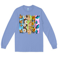 Colony Blue easter bunny butterfly daisy and sunflower with cowhide and  leopard b Long Sleeve Tee - Artiststas