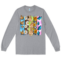 Heather Grey easter bunny butterfly daisy and sunflower with cowhide and  leopard b Long Sleeve Tee - Artiststas