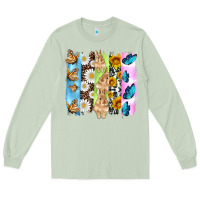 Matcha easter bunny butterfly daisy and sunflower with cowhide and  leopard b Long Sleeve Tee - Artiststas