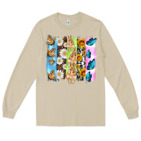 Mushroom easter bunny butterfly daisy and sunflower with cowhide and  leopard b Long Sleeve Tee - Artiststas