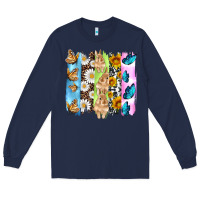 Navy easter bunny butterfly daisy and sunflower with cowhide and  leopard b Long Sleeve Tee - Artiststas