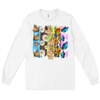 White easter bunny butterfly daisy and sunflower with cowhide and  leopard b Long Sleeve Tee - Artiststas