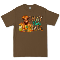 Cacao Hay there Fall pumpkin heifer Premium Tee - RanaPortraitStore