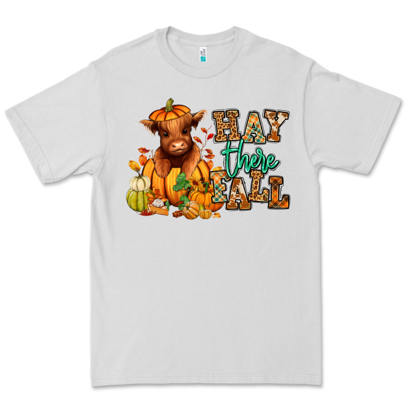Hay There Fall Pumpkin Heifer Premium Tee by RanaPortraitStore | Teevron