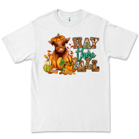 White Hay there Fall pumpkin heifer Premium Tee - RanaPortraitStore