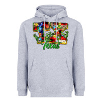 Heather Grey Christmas Texas Heavyweight Hoodie - MaliasSmallBusiness