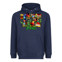 Navy Christmas Texas Heavyweight Hoodie - MaliasSmallBusiness