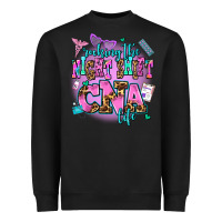 Black rocking the night shift cna life Heavyweight Sweatshirt - AdoDesignShop