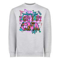 Heather Grey rocking the night shift cna life Heavyweight Sweatshirt - AdoDesignShop