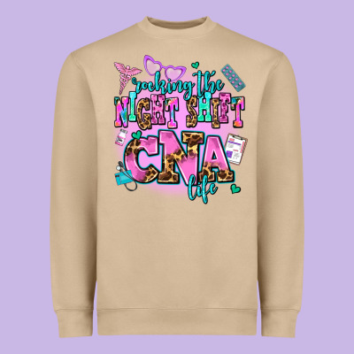 Rocking The Night Shift Cna Life Heavyweight Sweatshirt Designed By Adodesignshop