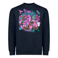 Navy rocking the night shift cna life Heavyweight Sweatshirt - AdoDesignShop