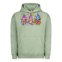Pigment Oil Green Easter gnomies Easter Day Urban Hoodie - HowdyJamesFarm