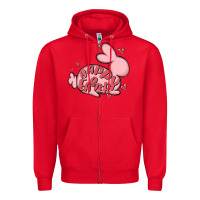 Red happy easter Zipper Hoodie - MaliasSmallBusiness