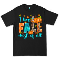 Black I love Fall most of all Premium Tee - RanaPortraitStore