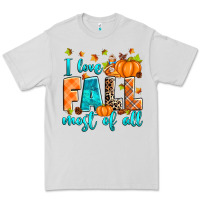 Dove Grey I love Fall most of all Premium Tee - RanaPortraitStore