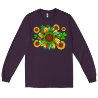 Plum st patricks sunflowers with shamrock and glitters with leopard Long Sleeve Tee - Artiststas