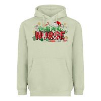 Matcha Registered Nurse Christmas Heavyweight Hoodie - MaliasSmallBusiness