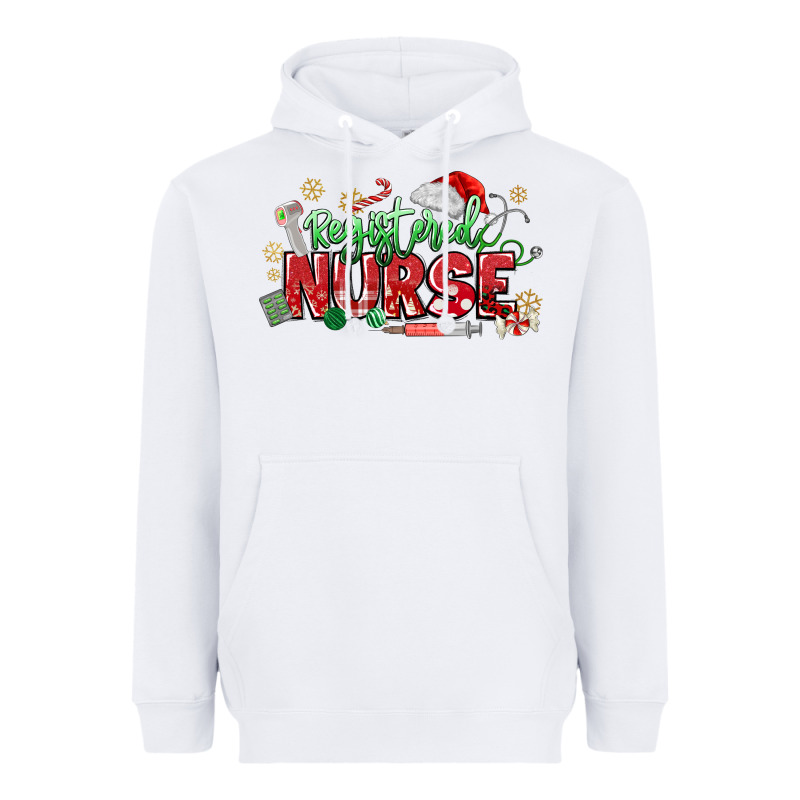 Registered Nurse Christmas Heavyweight Hoodie by MaliasSmallBusiness | Teevron