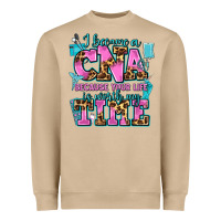 Mushroom i became a cna because your life is worth my time Heavyweight Sweatshirt - AdoDesignShop