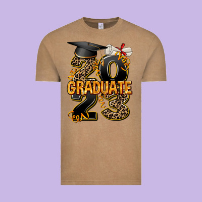 2023 Graduate Leopard Vintage Tee Designed By Adodesignshop